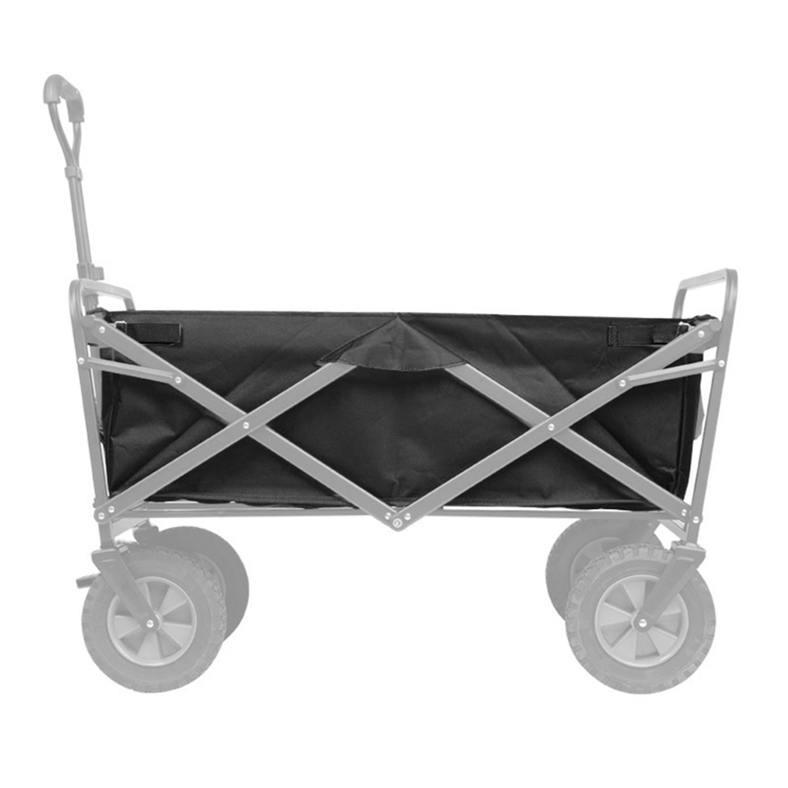 Camping Essentials Hiking Backpack Cloth Bag Folding Wagon Lining Cloth Bag Trolley Cart Inner Bag Replacement Storage Bag Black